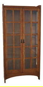 Stickley Mission Oak Bookcase with Lighted Interior 38w x 15d x 78h (1 of 10)