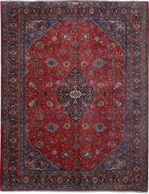 Handmade Persian Signed Sarouk Rug 10.1 x 12.11 Pale Red Wool (1 of 6)