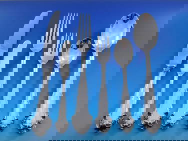 Buccellati Grande Imperiale Sterling Silver Flatware Set 48 pcs Baroque Style (1 of 6)