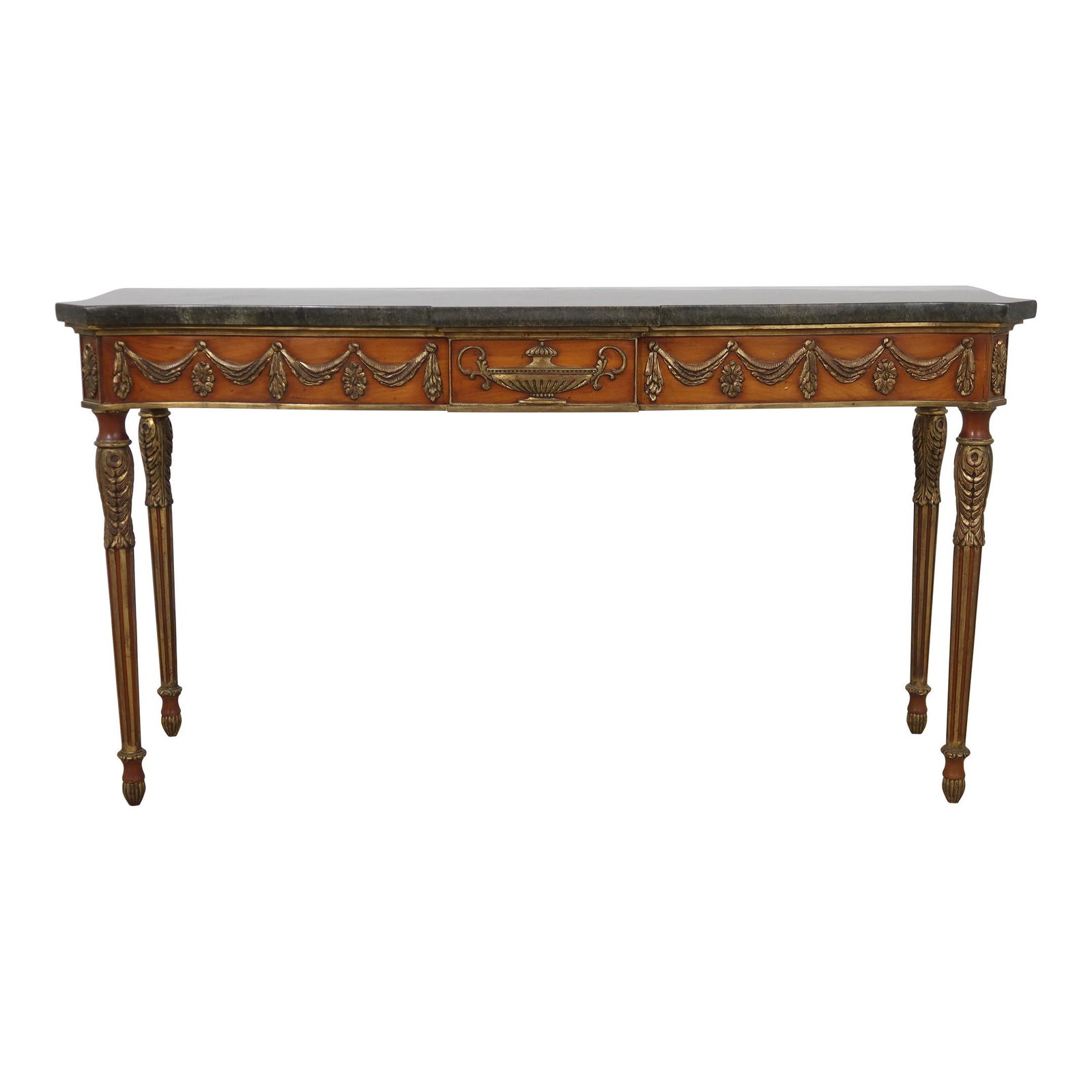 John Widdicomb English Adams Console Table Green Marble Top 62 x 19 x 34.5: John Widdicomb English Adams Console Table Green Marble Top 62 x 19 x 34.5 This stunning console table showcases exquisite craftsmanship with fine carved details and a high-quality construction. Featu