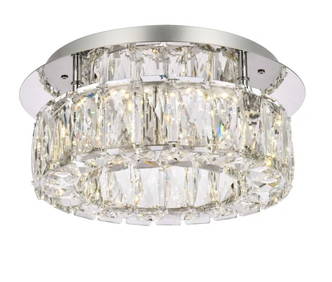 Elegant Lighting Monroe 12 Chrome Flush Mount Chandelier LED (1 of 10)