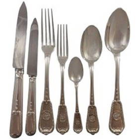 Christofle Bagatelle Sterling Silver 70-Piece Flatware Set with Storage Chest (1 of 5)