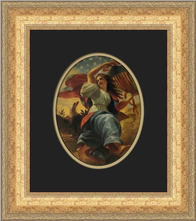 Constantino Brumidi Union and Liberty Custom Framed Print 18 x 16: Constantino Brumidi Union and Liberty Custom Framed Print 18 x 16 This exquisite custom framed print titled "Union and Liberty" by artist Constantino Brumidi showcases contemporary art realism. Measur