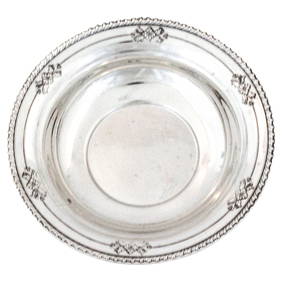 Wallace Silversmiths Sterling Silver Bowl 10 in Diameter 1930s Gadroon Design (1 of 5)