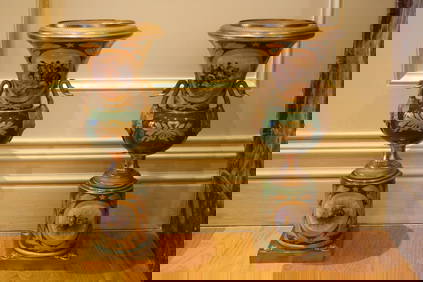 19th Century French Louis XVI Gilt Bronze Mounted Urns Pair (1 of 12)