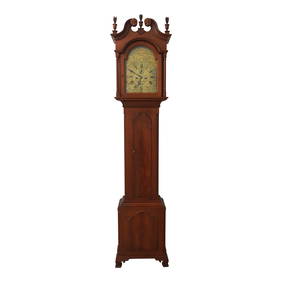 Louis Irion Cherry Grandfather Clock Chippendale Style 21x11.5x92 (1 of 10)
