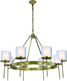 Bradford Nickel Pendant Light 34H 45W 45D French Style UL-Listed (1 of 1)