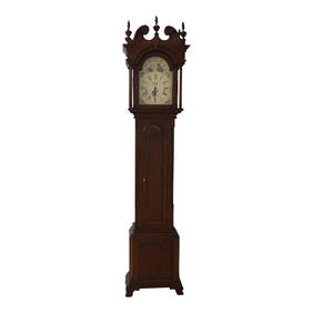 Cherry Grandfather Clock with Beveled Glass Top (1 of 10)