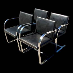 Iconic Vintage MCM Brno Chairs by Mies van der Rohe for Knoll Set of 4 (1 of 10)