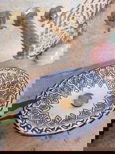 Handmade Moroccan Ceramic Washbasin Sink Oval Unique Artistry: Handmade Moroccan Ceramic Washbasin Sink Oval Unique Artistry Transform your space with this exquisite Moroccan washbasin sink, a stunning blend of artistry and practicality. Each sink is 100% handmad