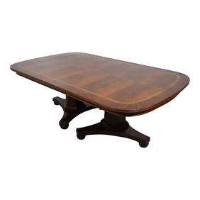 Henredon Natchez Collection Flame Mahogany Dining Table 86 x 52 with 2 Leaves (1 of 10)