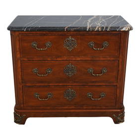 Henredon French Louis XV Chest with Marble Top 40 x 20 x 35 (1 of 10)