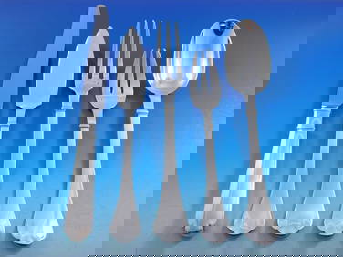 Puiforcat Richelieu Sterling Silver Flatware Set 20 pcs with Storage Chest (1 of 5)