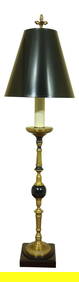 John Richard Regency Style Brass Tall Table Lamp 46" (1 of 8)