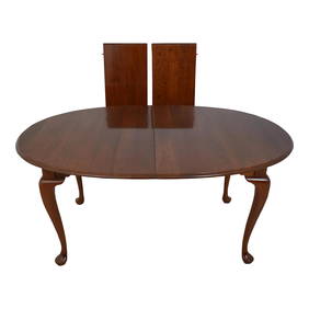 Stickley Solid Cherry Oval Dining Table with 2 Leaves 45x66 (1 of 10)