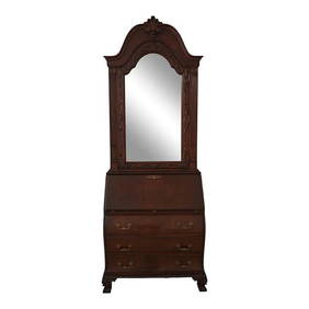Karges French Louis XV Walnut Secretary Desk 34x21x90 (1 of 10)