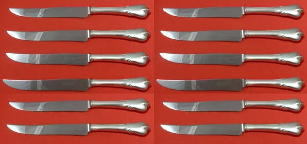 Wallace Grand Colonial Sterling Silver Steak Knife Set 12 pcs 8.5" (1 of 1)