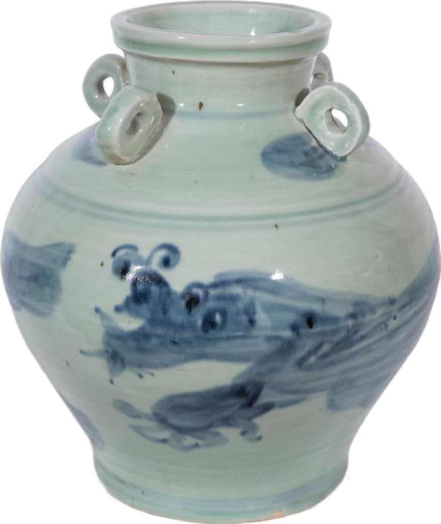 Handcrafted Small Ceramic Dragon Jar 11x10 inches Asian Antique Style: Handcrafted Small Ceramic Dragon Jar 11x10 inches Asian Antique Style This handcrafted traditional small dragon jar is a stunning piece that combines art and functionality. Made from high-quality cera