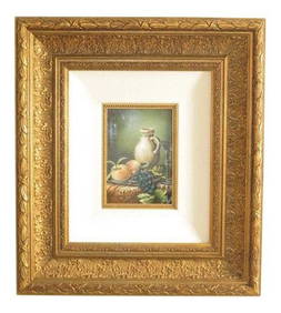 Vintage 1990s Still Life Oil Painting in Gold Frame 16 x 18 (1 of 8)