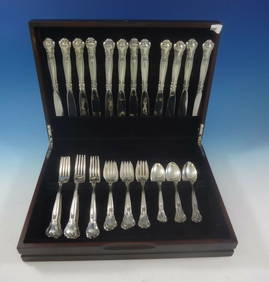 Gorham Chantilly Sterling Silver Flatware Set 48 Pcs 12 Service with Storage Chest (1 of 6)