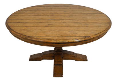 Guy Chaddock Country French Round Dining Table 60in Wood Distressed Finish (1 of 10)