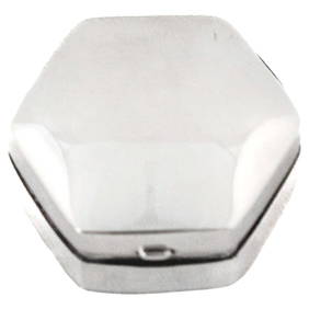 Stylish Sterling Silver Pillbox Polygon Shape England 2024 (1 of 4)