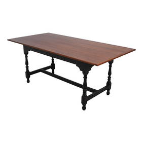 Eldred Wheeler Cherry Wood Dining Table with Black Base 72 x 36 (1 of 10)