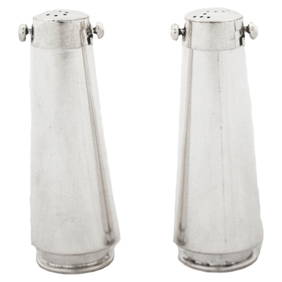 Mid-Century Modern Sterling Silver Salt Shakers 4 in Japan 1960 (1 of 7)