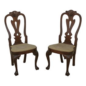 Kittinger Colonial Williamsburg CW-146 Mahogany Queen Anne Chairs Pair (1 of 10)