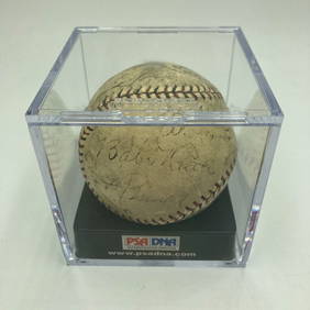 Babe Ruth Lou Gehrig Jimmie Foxx Signed Baseball 21 Autographs PSA (1 of 17)