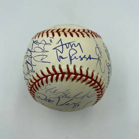 2001 St. Louis Cardinals Team Signed Baseball Albert Pujols JSA COA (1 of 10)