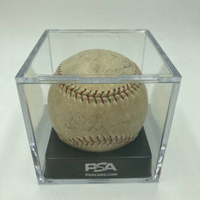 1937 New York Yankees Team Signed Baseball with Lou Gehrig PSA Authenticated (1 of 10)