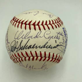 1967 St. Louis Cardinals Team Signed Baseball 25 Signatures PSA COA (1 of 12)