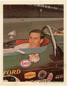 Jim Clark Signed 8x11 Vintage Racing Photo Beckett COA 1968 (1 of 4)