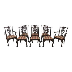 Set of 8 Ball & Claw Mahogany Dining Room Chairs (1 of 10)