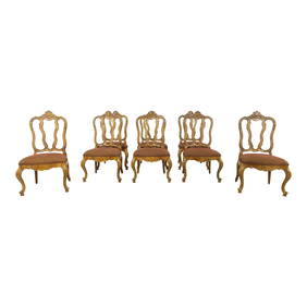 Set of 8 Rococo Walnut Dining Chairs 22w x 21d x 42.5h (1 of 10)