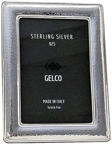 Italian Handmade 925 Sterling Silver Glossy Hammered Photo Frame 10x10: Italian Handmade 925 Sterling Silver Glossy Hammered Photo Frame 10x10 Showcase your cherished memories in this exquisite Italian handmade picture frame, crafted from 925 sterling silver. Featuring a 