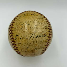 1934 St. Louis Cardinals Team Signed Baseball 28 Autographs JSA COA (1 of 9)