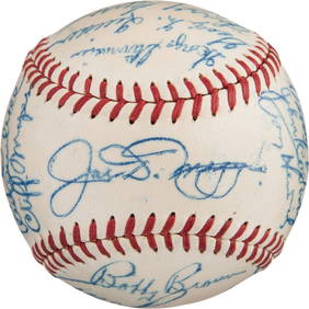 1948 NY Yankees Team Signed Baseball with Joe DiMaggio PSA Authenticated (1 of 7)