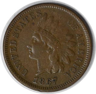1867 Indian Head Cent Copper Uncertified Km 90a Uncirculated: 1867 Indian Head Cent Copper Uncertified Km 90a Uncirculated This 1867 Indian Cent features the iconic Indian Head design and is composed of copper. It is categorized as uncirculated, indicating its e