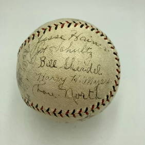1924 St. Louis Cardinals Signed Baseball with Hornsby and Bottomley JSA COA (1 of 12)