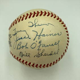 1926 St. Louis Cardinals Team Signed Baseball with JSA COA (1 of 8)