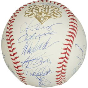 2009 New York Yankees Team Signed World Series Baseball Derek Jeter 29 Signatures PSA DNA COA (1 of 9)