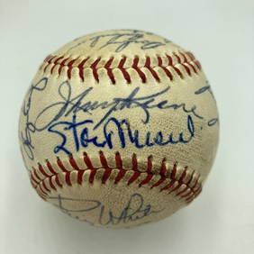 1964 St. Louis Cardinals Team Signed Baseball with 24 Signatures JSA COA (1 of 10)