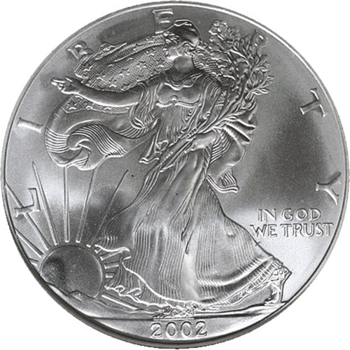 2002 Silver American Eagle $1 Coin NGC MS69 Brown Label: 2002 Silver American Eagle $1 Coin NGC MS69 Brown Label This 2002 Silver American Eagle $1 coin is certified by NGC with a remarkable grade of MS69, showcasing its exceptional quality. Composed of .99