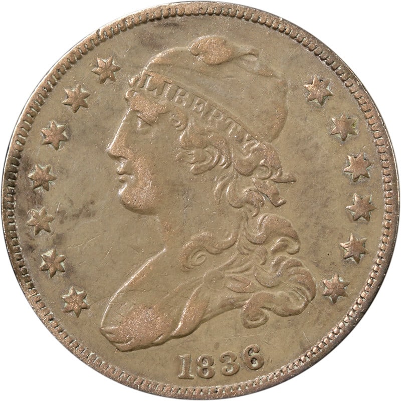 1836 Silver Bust Quarter Uncertified Circulated Coin: 1836 Silver Bust Quarter Uncertified Circulated Coin This 1836 Bust Quarter features a classic design and is composed of silver, showcasing its historical significance. It is in circulated condition, 