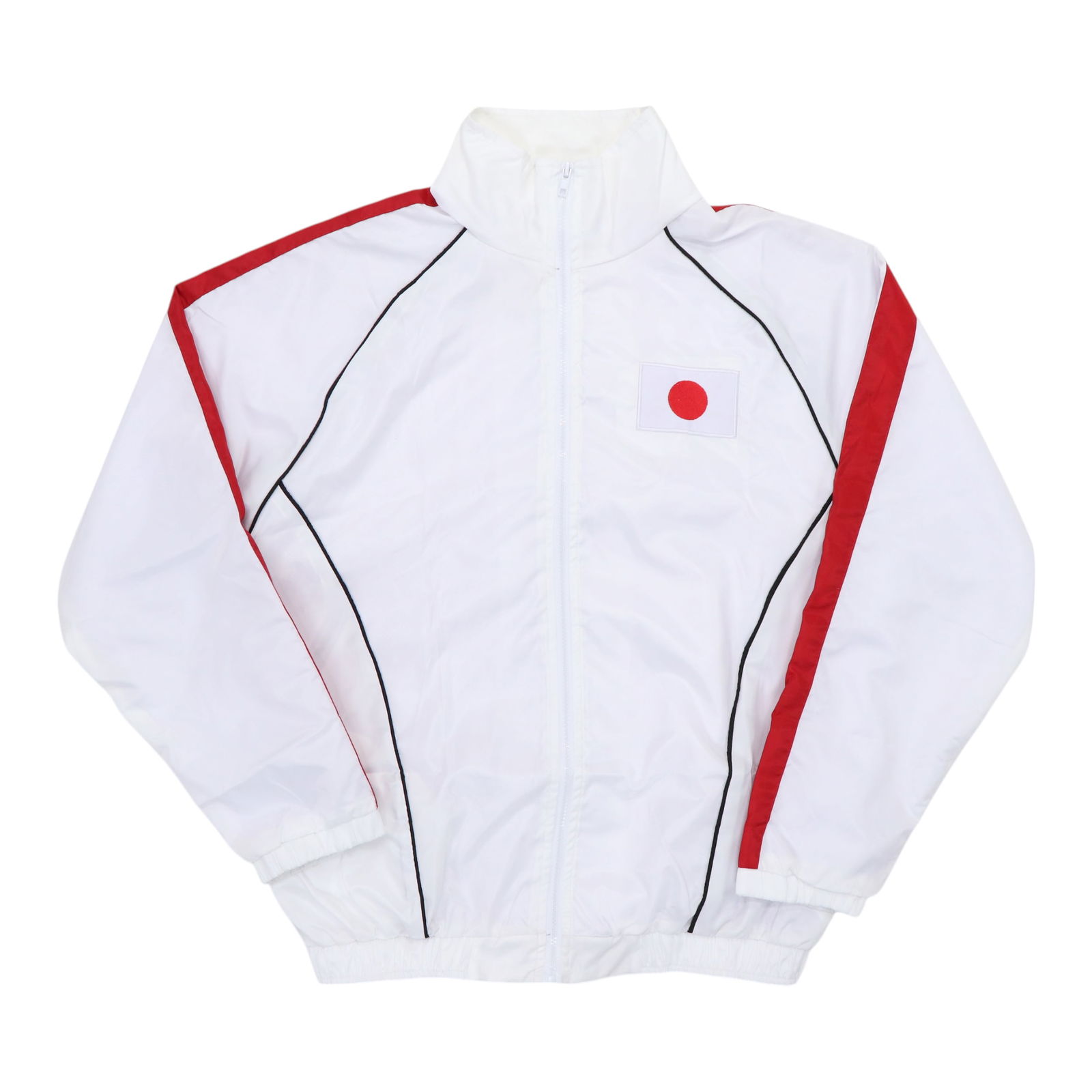 Imperil Vestures Japan White Windbreaker Medium Lightweight Outerwear: Imperil Vestures Japan White Windbreaker Medium Lightweight Outerwear The Imperil Vestures Japan White Windbreaker is a stylish and lightweight outerwear piece perfect for casual wear. This windbreake