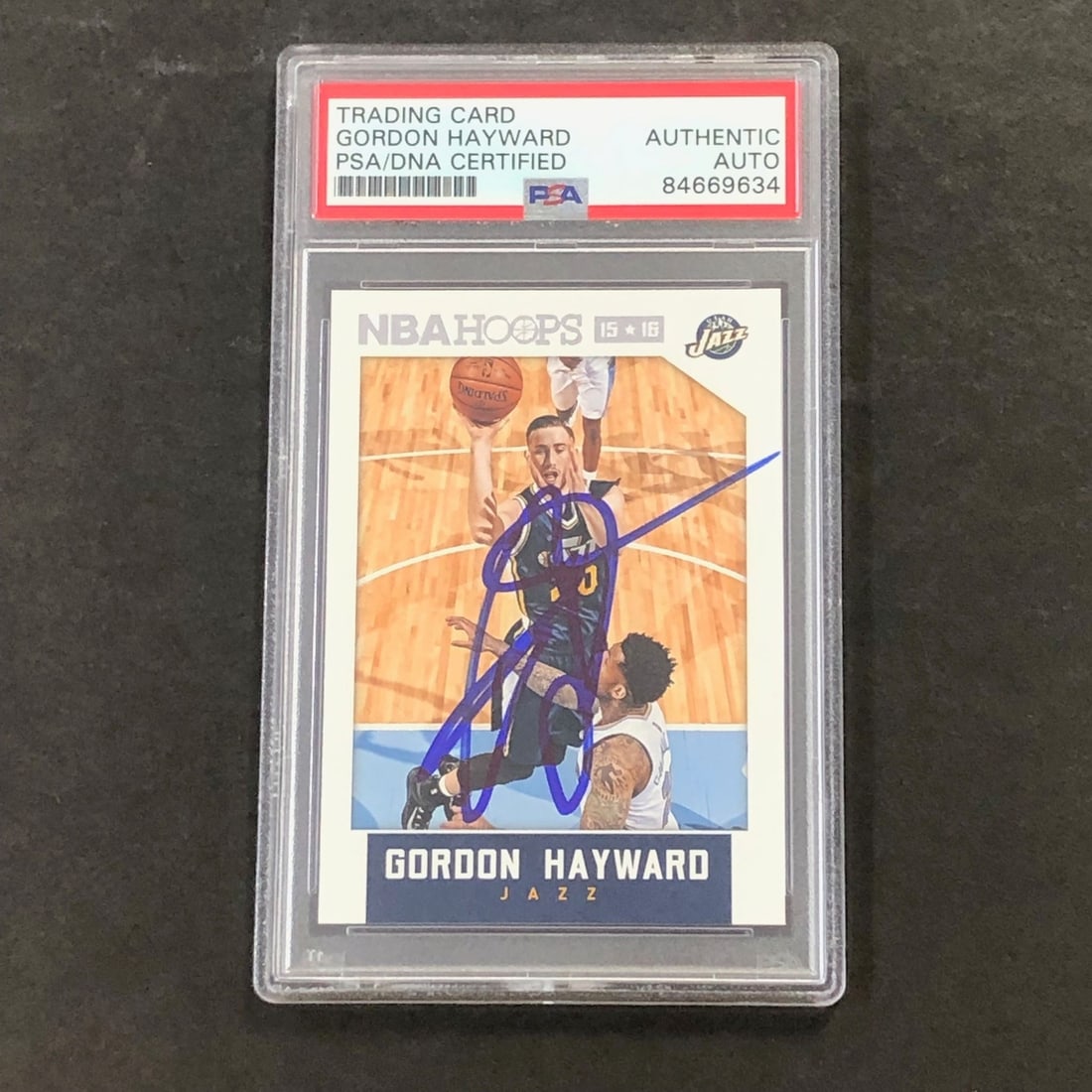 2015 16 Panini Nba Hoops #91 Gordon Hayward Autographed Card