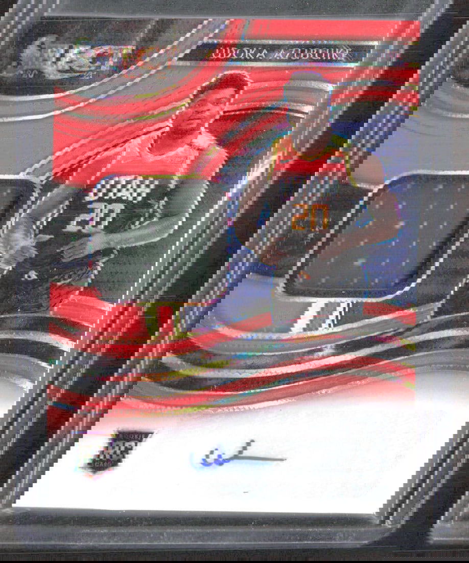 Udoka Azubuike 2020-21 Select Neon Orange Pulsar RPA Basketball Card JAZZ: Udoka Azubuike 2020-21 Select Neon Orange Pulsar RPA Basketball Card JAZZ This is a 2020-21 Select RPA Neon Orange Pulsar Prizms FOTL basketball card featuring Udoka Azubuike of the Utah Jazz. The car