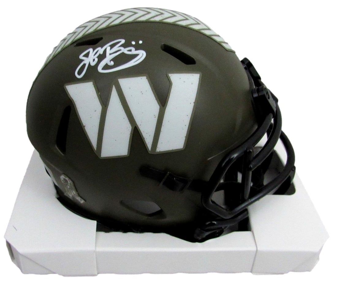 John Riggins HOF Autographed Mini Helmet Redskins BAS Beckett: John Riggins HOF Autographed Mini Helmet Redskins BAS Beckett This John Riggins Hall of Fame Autographed Mini Salute To Service Helmet is a must-have for any Washington Redskins fan. The helmet featur